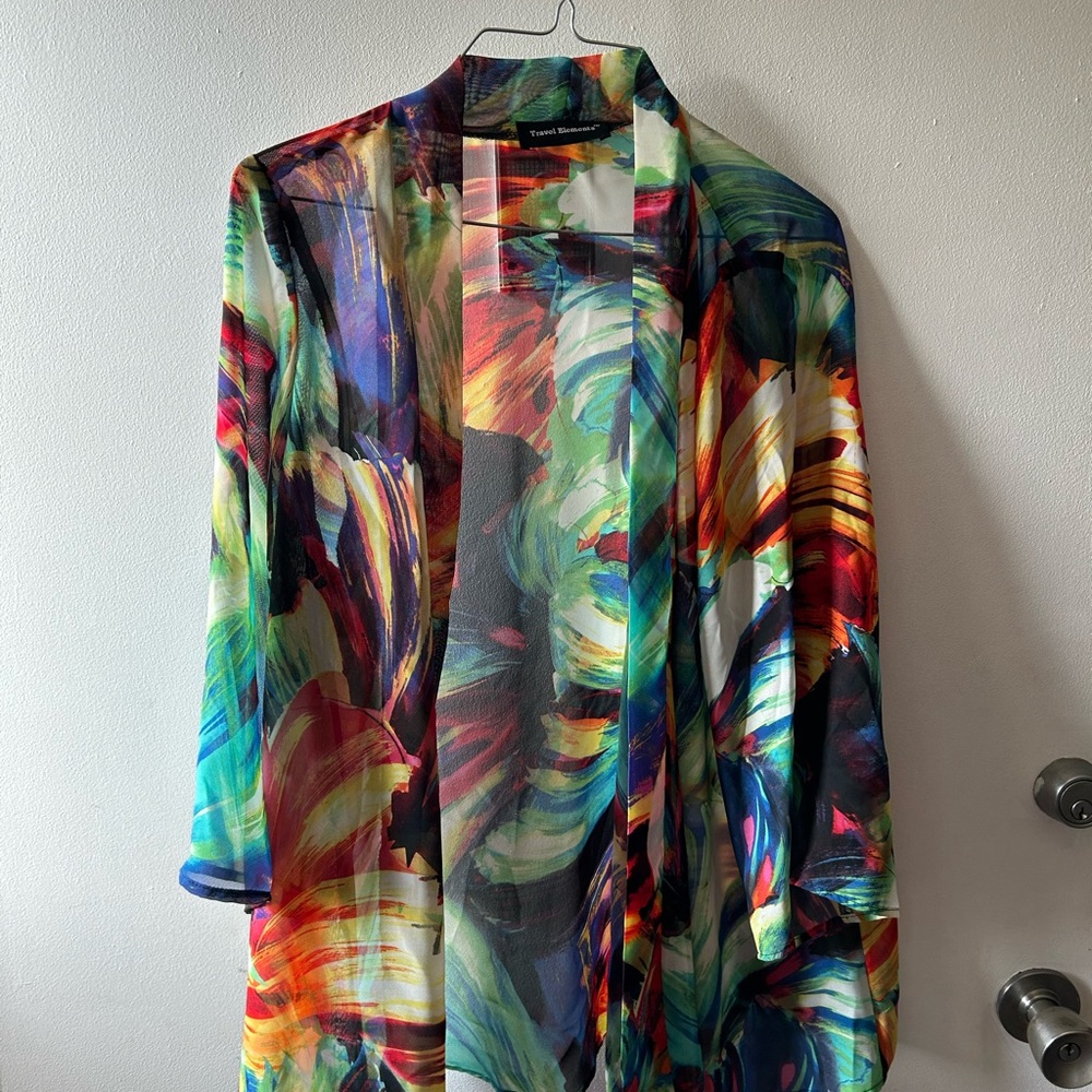 Colorful Sheer Kimono